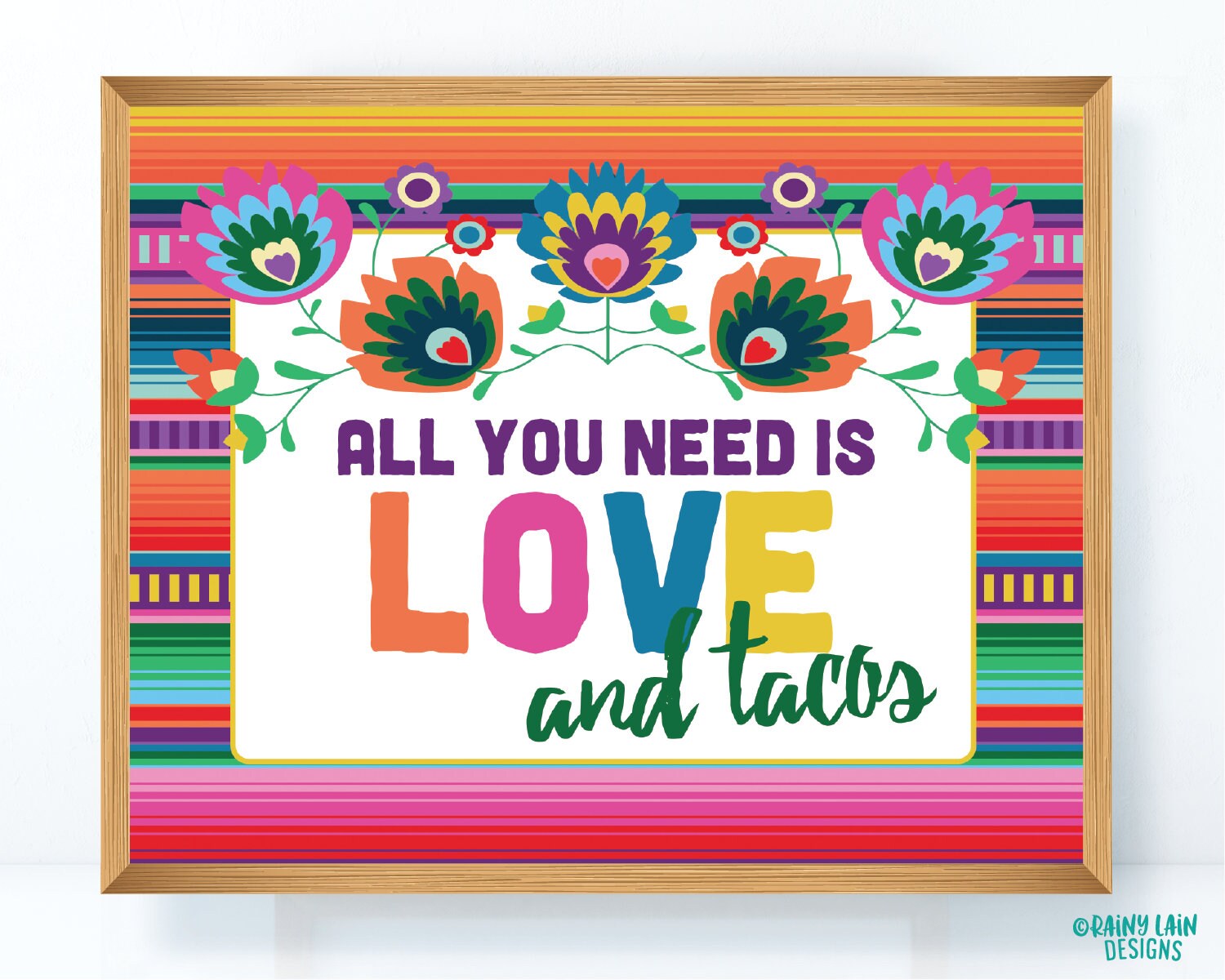 All You Need is Love and Tacos Sign Fiesta Sign Wedding Etsy