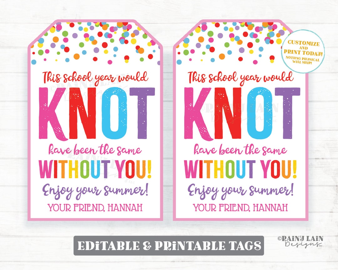 Knot Be the Same Without You Tag Friendship Bracelet Pretzel Hair Tie ...
