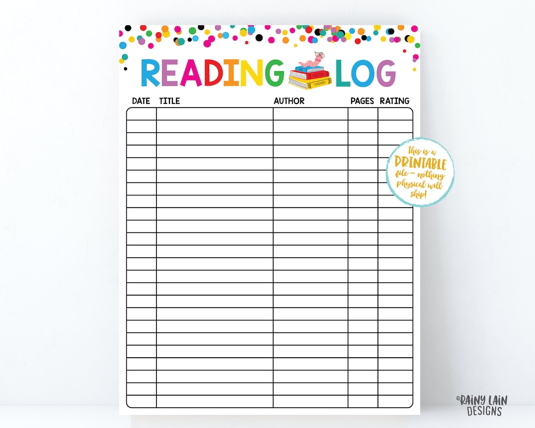 Summer Reading Log Template, Resource