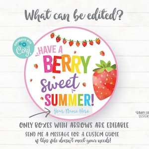 Have a Berry Sweet Summer Label End of School Year Stickers Preschool ...
