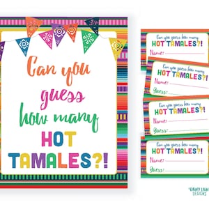 Guess How Many Hot Tamales Game, Baby Fiesta Games, Fiesta Baby Shower Game, Fiesta Baby Shower Printables, Baby Fiesta Ideas, Serape Sign