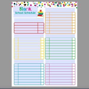 Printable Kids School Schedule, Editable Home School Schedule, Daily ...