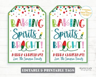 Christmas baking tags Clearance