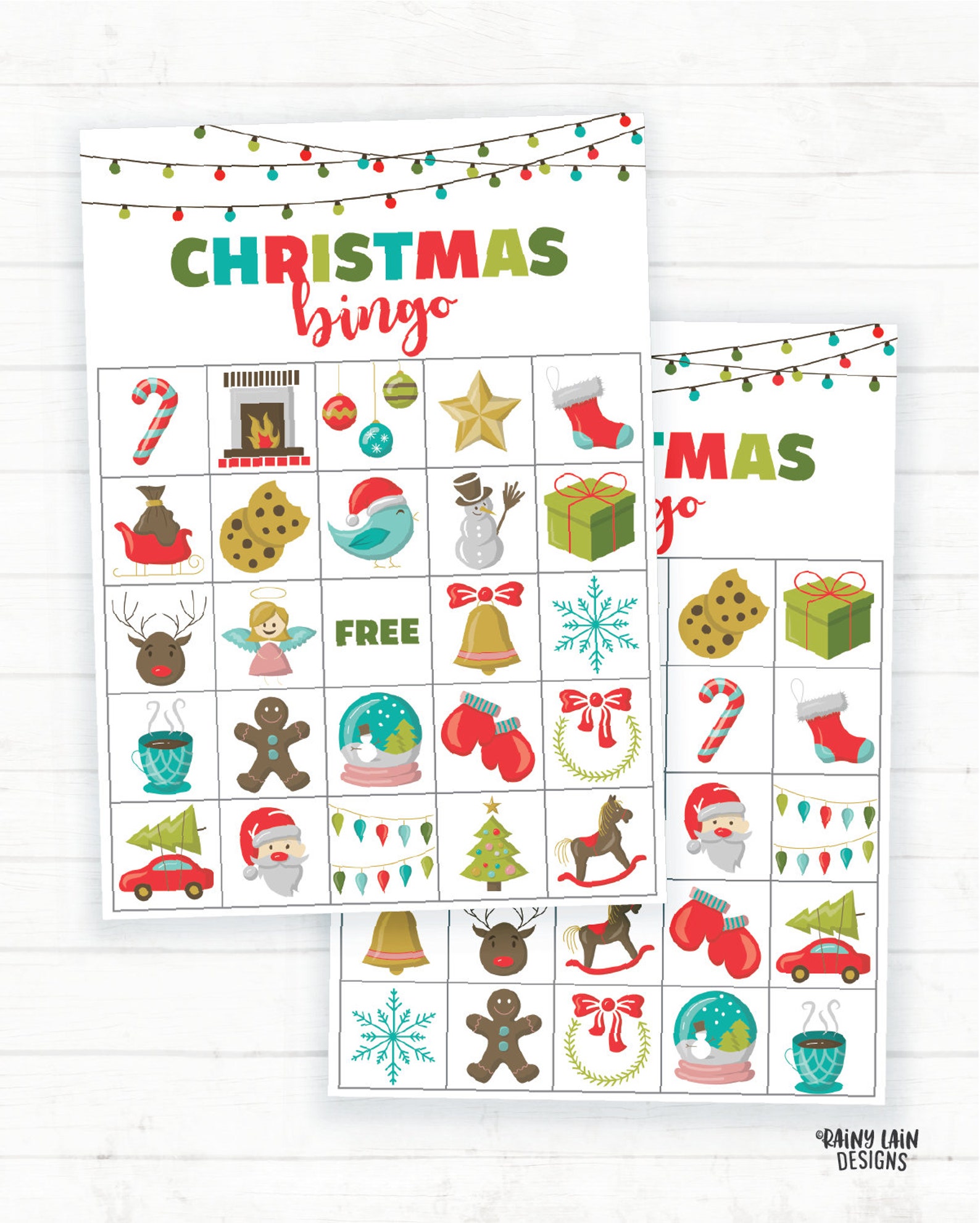 Christmas Bingo Printable Christmas Bingo Game Family | Etsy