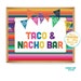 Taco and Nacho Bar Sign, Taco Bar, Nacho Bar, Printable Fiesta Sign ...