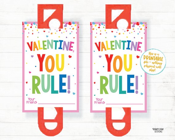 you rule valentine ruler valentine tags tracing ruler etsy
