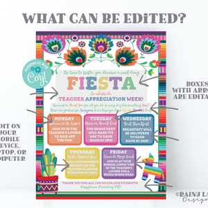 Editable Teacher Appreciation Week Schedule Teacher Appreciation ...