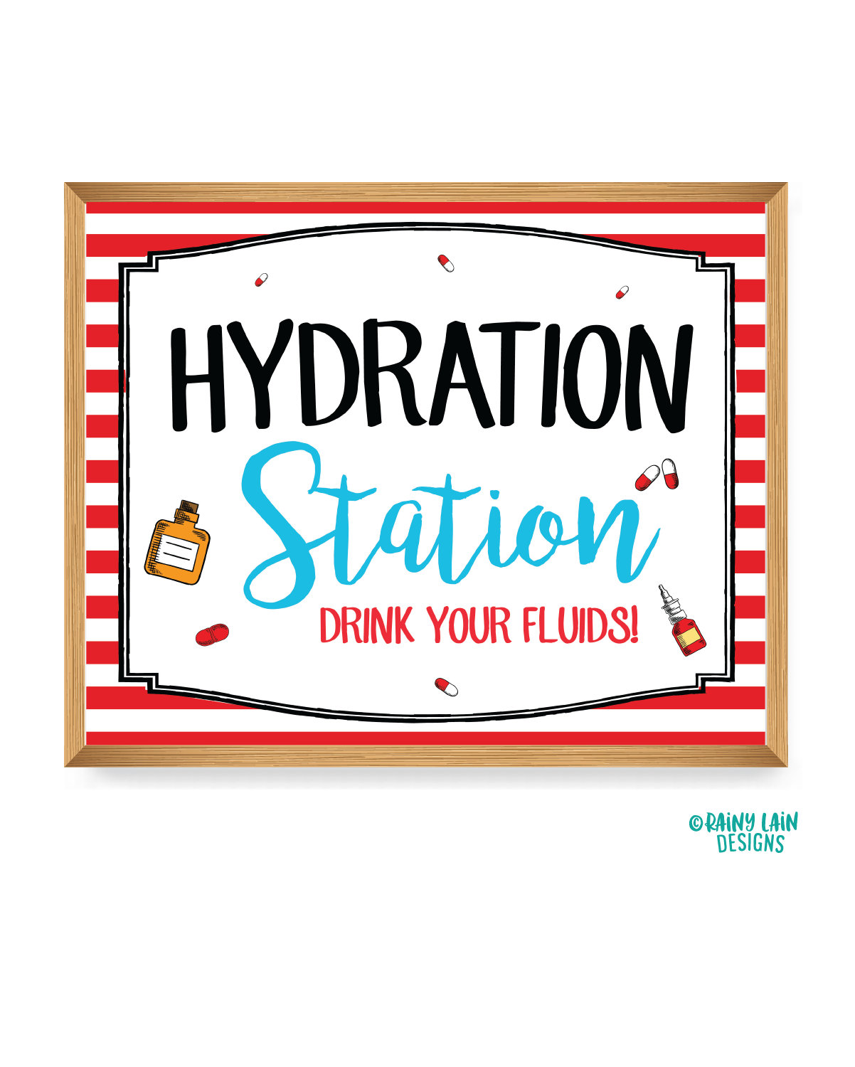 Hydration Station Sign Beverages Sign Drinks Sign Nurse Etsy Singapore