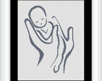 Baby Born Bebe Counted Cross Stitch Pattern Grille Point Etsy