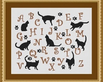 Grille point de croix chat dormant PDF