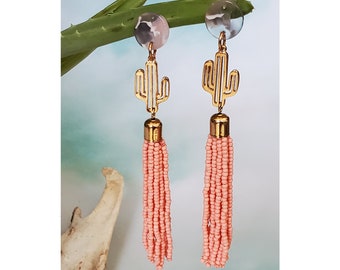 Gold and Pink Cactus Drops