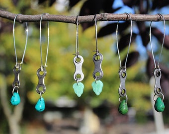 Recycled Bike Chain Earrings!