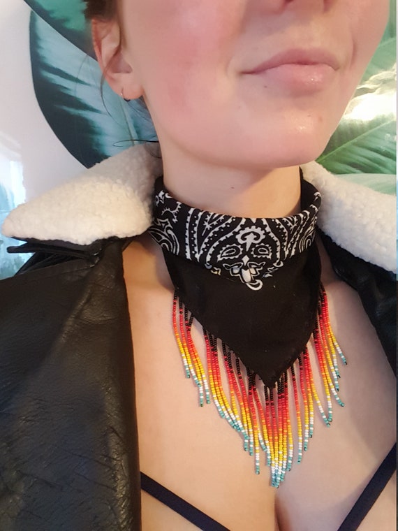 Beaded on sale bandana necklace