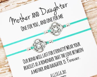 Set of Two Mother Daughter Charm Bracelets | Mom Daughter Gift Jewelry | Matching Bracelets | Mother Daughter Bracelet Set | Mother's Day