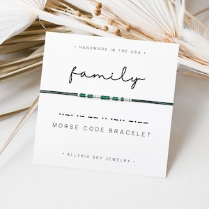Carte-cadeau de famille Code Morse, Cadeau de famille, Réunion de famille, Voyage en famille, Cadeau pour réunion de famille, Carte famille, Cadeau pour la famille