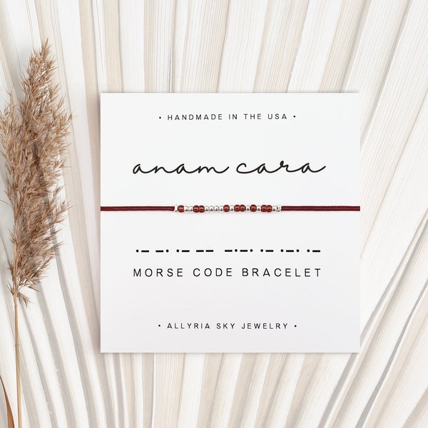 Anam Cara Morse Code Bracelet, Anam Cara Gift, Soul Friend, Soul Sister, Soulmate Gift, Best Friend Gift Bracelet, Celtic Symbolic Jewelry