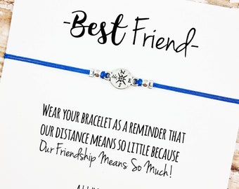 Best Friend Bracelet | Best Friend Gift | Friendship Bracelet | Going Away, Moving, Graduation, Miss You, Goodbye Gift | Long Distance Gift