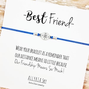 Best Friend Bracelet | Best Friend Gift | Friendship Bracelet | Going Away, Moving, Graduation, Miss You, Goodbye Gift | Long Distance Gift