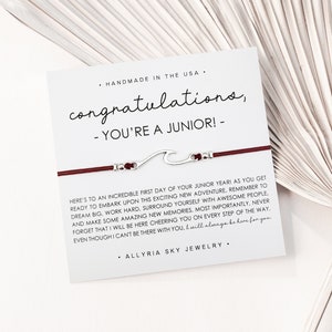 Cadeau pour junior, Bracelet cadeau pour junior, Carte de promotion pour junior, Rentrée scolaire, Retour à l'université, Cadeau pour lycéen, Cadeau pour junior universitaire