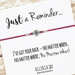 Bracelet d’amitié avec carte « I’ve Got Your Back » | Penser à vous Offrez | Bracelet Meilleur Ami | Toute occasion, soutien, cadeau d’encouragement