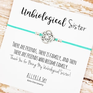 Unbiological Sister Friendship Bracelet | Best Friend Bracelet | Big Little Sorority | Soul Sister, Bridesmaid, Best Friend Gift