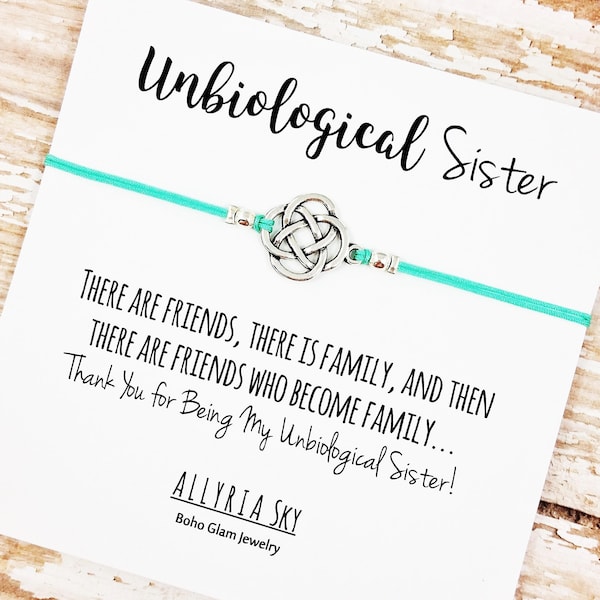 Unbiological Sister Friendship Bracelet | Best Friend Bracelet | Big Little Sorority | Soul Sister, Bridesmaid, Best Friend Gift