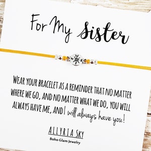 Friendship Bracelet with "For My Sister" Card | Sister Gift | Sister Bracelet | Big Little Sorority | Big Sister, Little Sister | For Sister