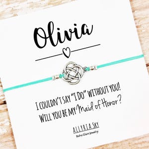 Personalized Maid of Honor Proposal Bracelet | Couldn&#39;t Say I Do Without You | Bridal Party Gift | Be My Maid of Honor | Maid of Honor Gift