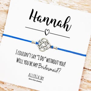 Bracelet pour proposition de demoiselle d'honneur avec carte personnalisée | Je ne pourrais pas me passer de vous | Bijoux cadeaux de mariée | Serez-vous ma demoiselle d'honneur