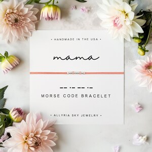Mama Morse Code Bracelet, Gift for Mom, Mother Gift, Mother&#39;s Day Gift, Mother Daughter Gift Bracelet, Mom Birthday Gift, Mother Jewelry