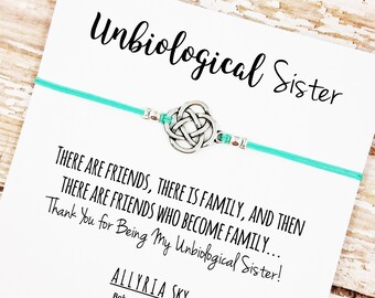 Unbiological Sister Friendship Bracelet | Best Friend Bracelet | Big Little Sorority | Soul Sister, Bridesmaid, Best Friend Gift