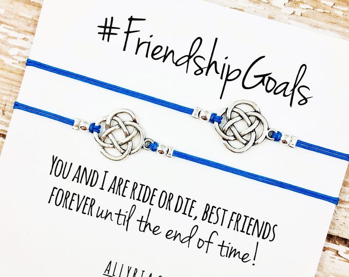 Best Friend Bracelet Set | Friendship Bracelets | Friendship Goals Card | Gift for Best Friend | Matching Bracelets | Soul Sister Bracelets