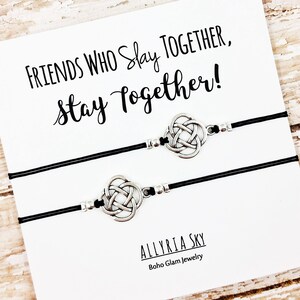 Set of Two Best Friend Bracelets with "Friends Who Slay Together, Stay Together" Card | Friendship Bracelets | BFF, Best Friend Gift Jewelry