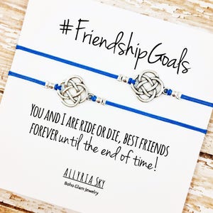 Best Friend Bracelet Set | Friendship Bracelets | Friendship Goals Card | Gift for Best Friend | Matching Bracelets | Soul Sister Bracelets