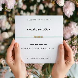 Mama Morse Code Bracelet, Gift for Mom, Mother Gift, Mother&#39;s Day Gift, Mother Daughter Gift Bracelet, Mom Birthday Gift, Mother Jewelry