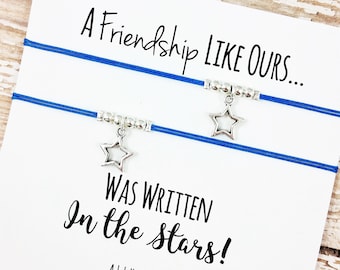 Set of Two Star Friendship Bracelets | Best Friend Bracelets | Best Friend Gift | BFF Bracelets | Matching Friend Bracelets | Star Jewelry
