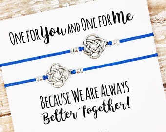 Set of Two Friendship Bracelets with "Better Together" Card | Best Friend Bracelets | Couples, Best Friend Gift Jewelry | Matching Bracelets