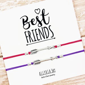 Set of Two Best Friend Bracelets with Card | Matching Friendship Bracelets | BFF, Best Friend Gift Jewelry | Gift for Friend, Bestie