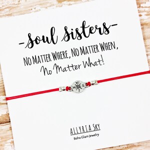 Soul Sister Bracelet | Best Friend Gift Bracelet | No Matter Where | Friendship Bracelet | Long Distance Friend Gift | Big Little Sorority