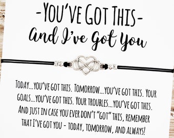 Friendship Bracelet with &quot;You&#39;ve Got This, I&#39;ve Got You&quot; Card | Support, Encouragement, Thinking of You, Here for You, Best Friend Gift