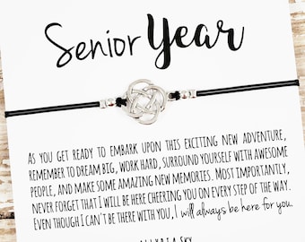 Senior Year Gift Bracelet, Senior Year Gift, Senior Year Card, Back to School, Off to College, High School Senior Gift, College Senior Gift