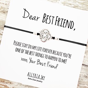 Bracelet Meilleur Ami avec | de carte | cadeaux Best Friend | de carte Ami pensant à vous Bracelet d’amitié | Bracelet BFF | Cadeau pour ami