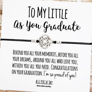 Bracelet d’amitié avec carte de graduation « To My Little » | | de cadeaux de remise des diplômes de sœur Big Little Sorority | Bijoux Grande Sœur, Petite Sœur