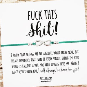 Bracelet d’amitié avec carte « Ici pour vous », Soutien, Encouragement, Penser à vous, Là pour vous, Rupture, Temps difficiles, Cadeau du meilleur ami