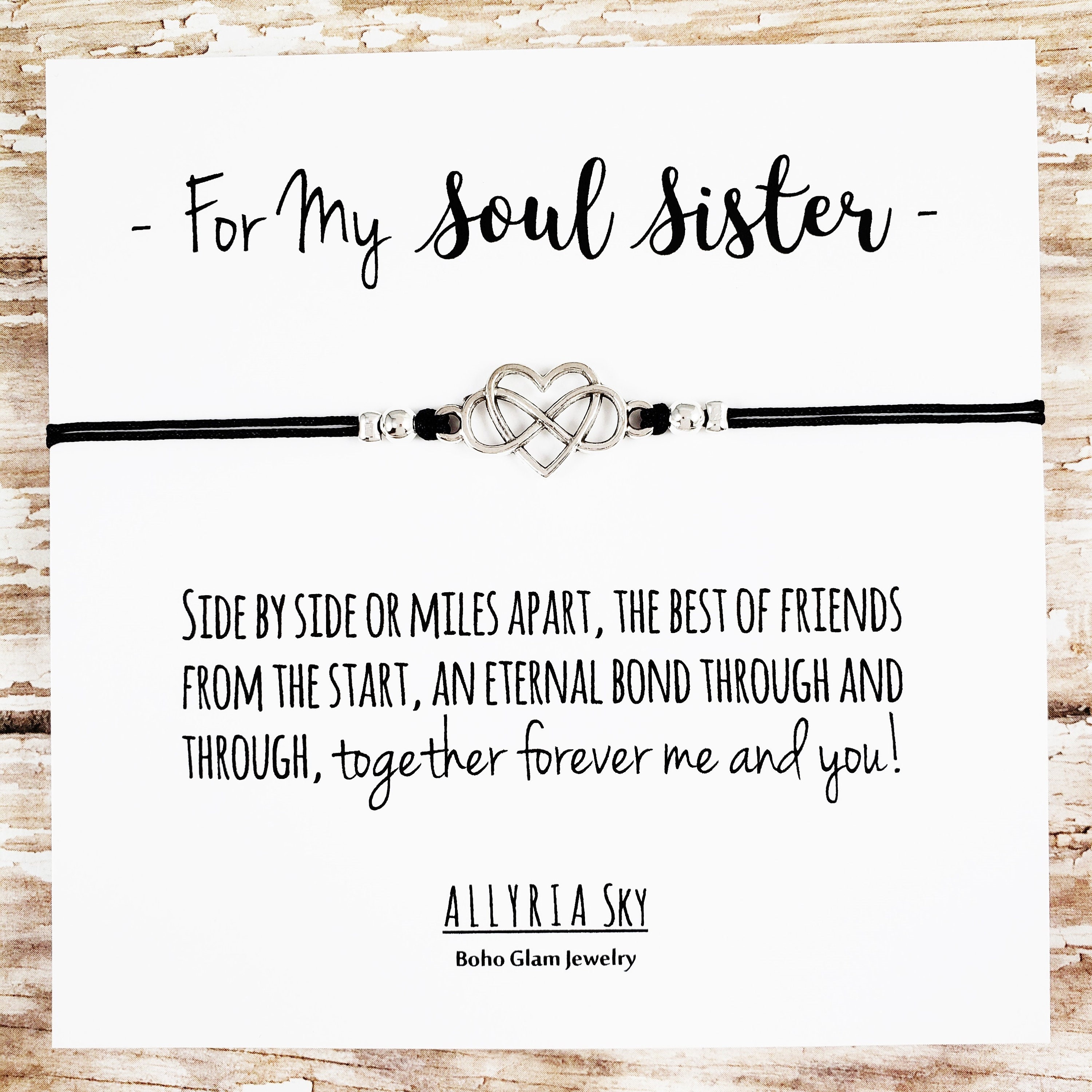 Friendship Bracelet with Soul Sister Card Best | Etsy