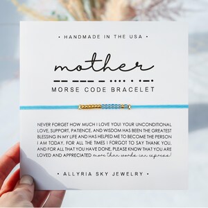 Mother Morse Code Bracelet, Gift for Mom, Mother Gift, Mother&#39;s Day Gift, Mother Daughter Gift Bracelet, Mom Birthday Gift, Mother Jewelry