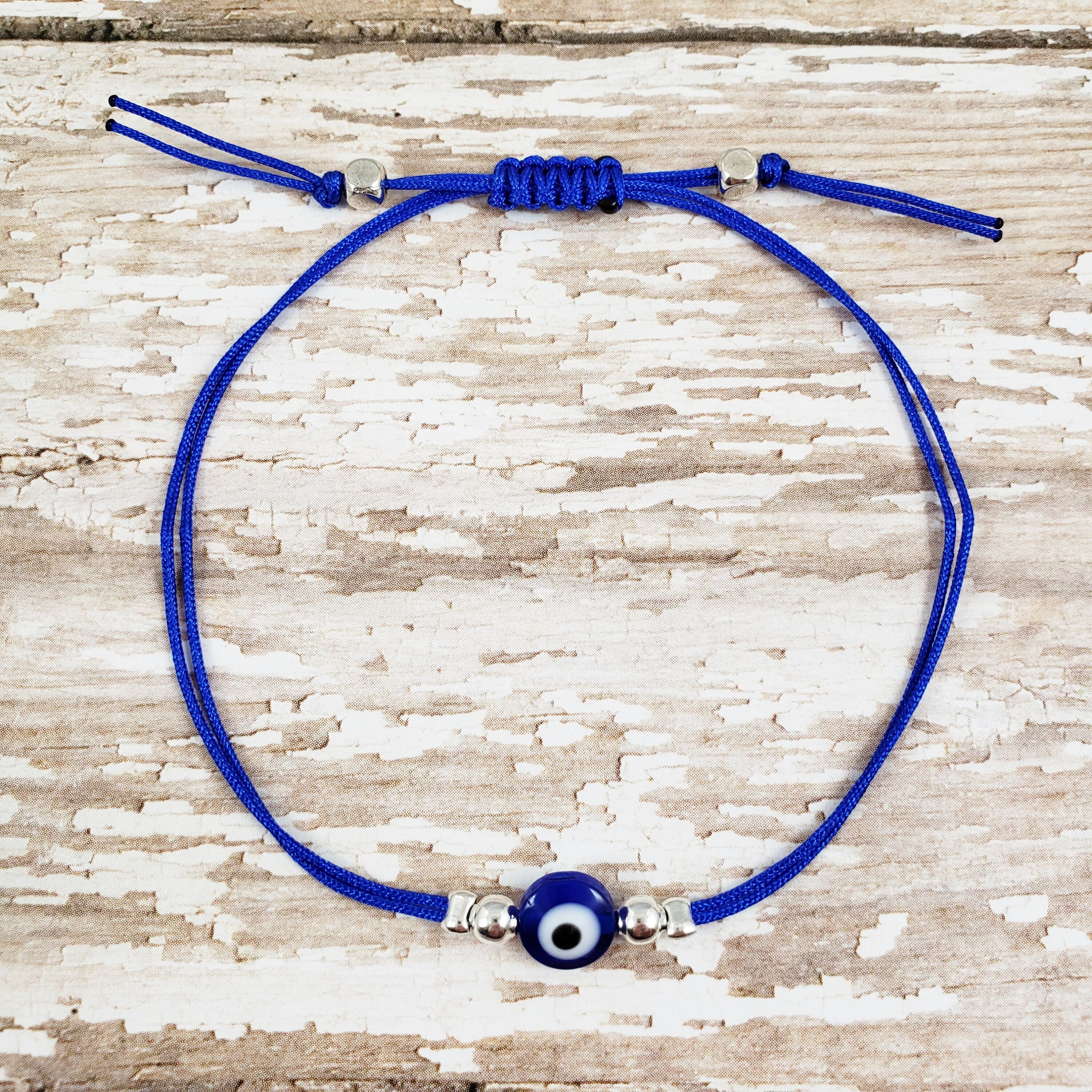 Halukakah Evil Eye Necklace & Bracelet Set — Sapphire Resin Blue Eye, Platinum Plated, Handmade Protection Jewelry With Gift Box - View #6