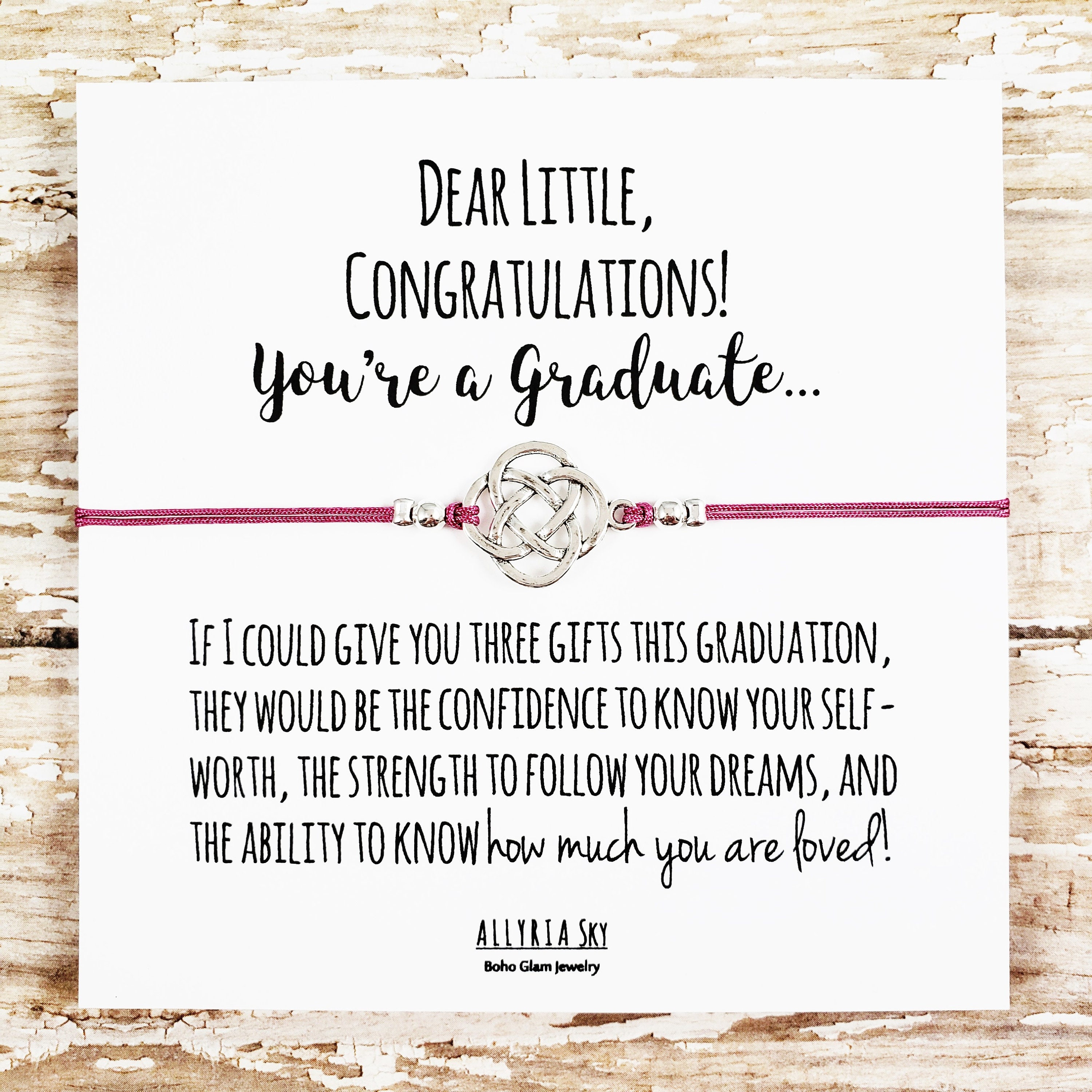 Friendship Bracelet With dear Little Graduation Card Sister Graduation Gift  Big Little Sorority Big Sister, Little Sister Jewelry - Etsy Hong Kong