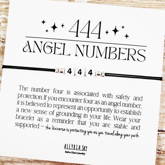 Angel Number Bracelet, 444 Bracelet, 444 Angel Number, Angel 