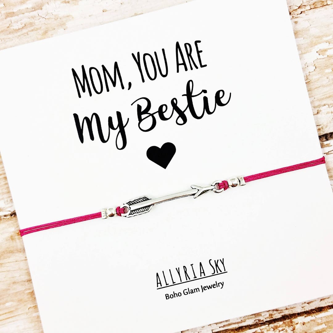 Mother Friendship Bracelet | Gift for Mom | Mom Best Friend Card ...